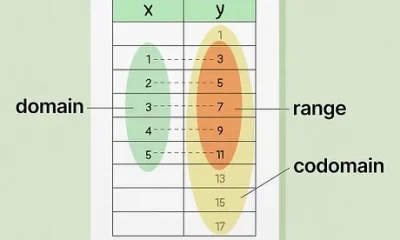 Determine the domain and range